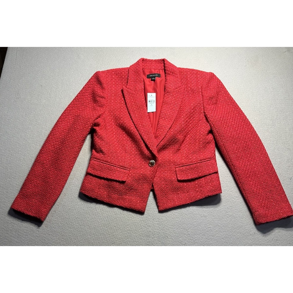 Brand New with Tags (NWT) Ann Taylor Textured Tweed Blazer - Size 8 Petite